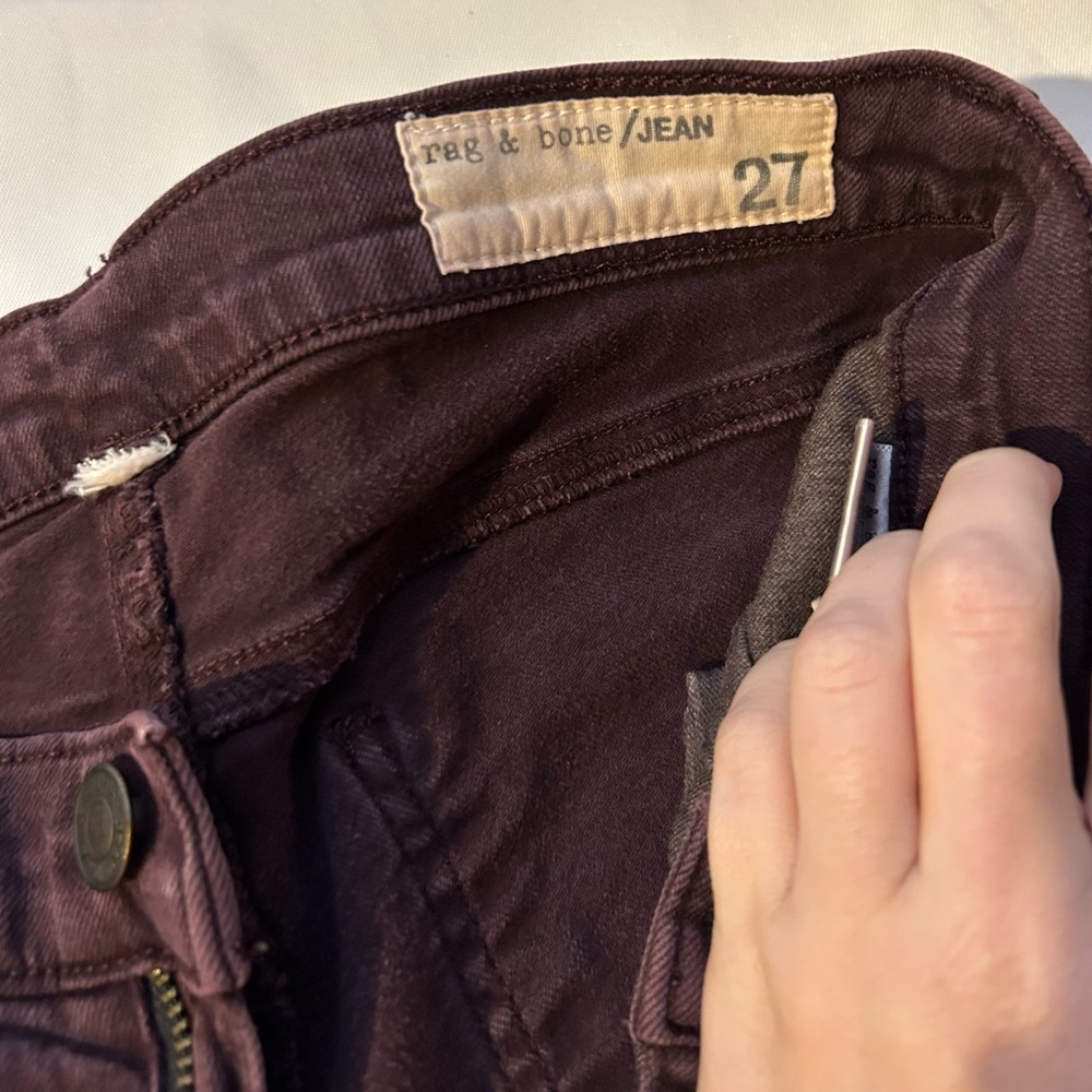 Rag and Bone Burgundy Jeans
